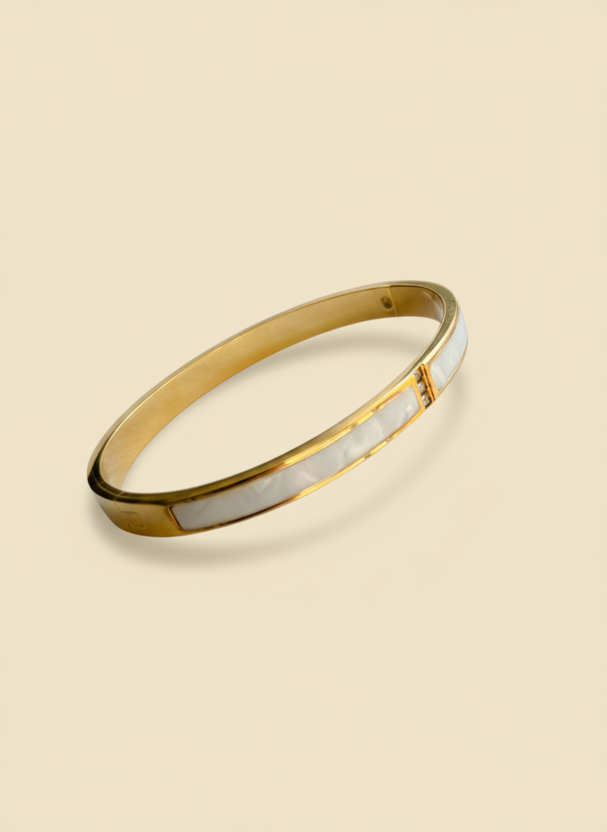 Gold and Mother-of-Pearl Bangle