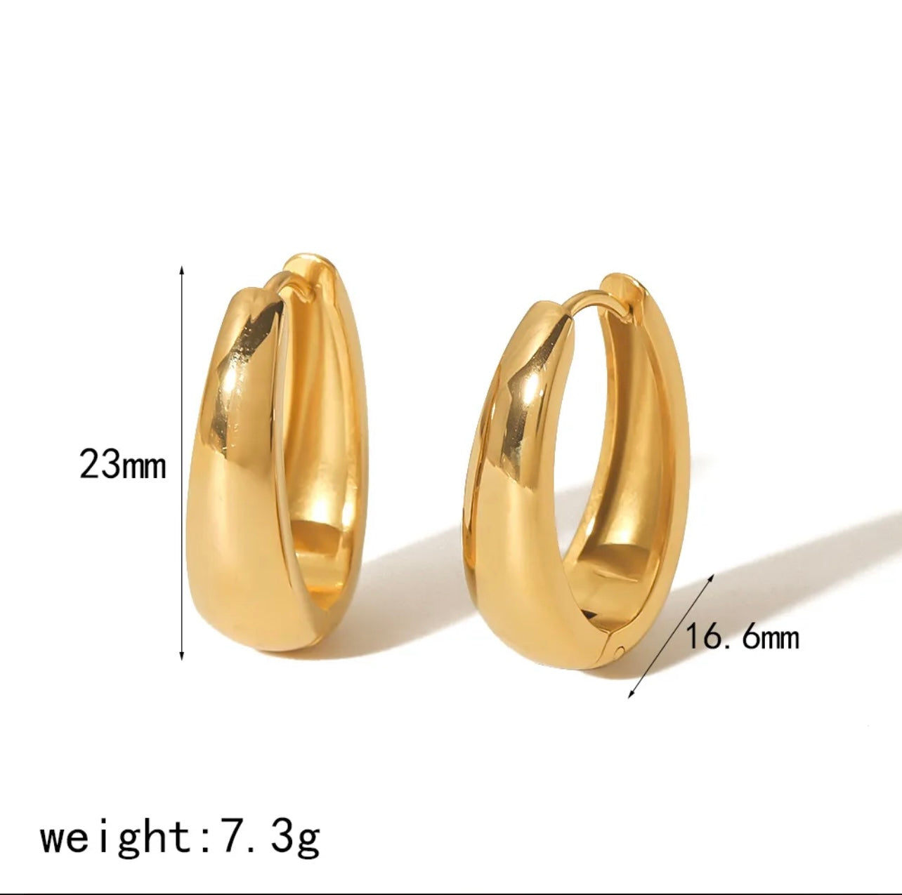 Dome Huggie Hoop Earrings