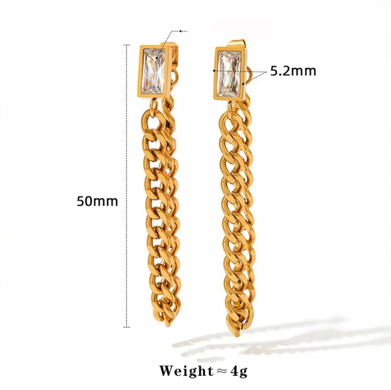 Luxury Chain Drop Statement Earrings