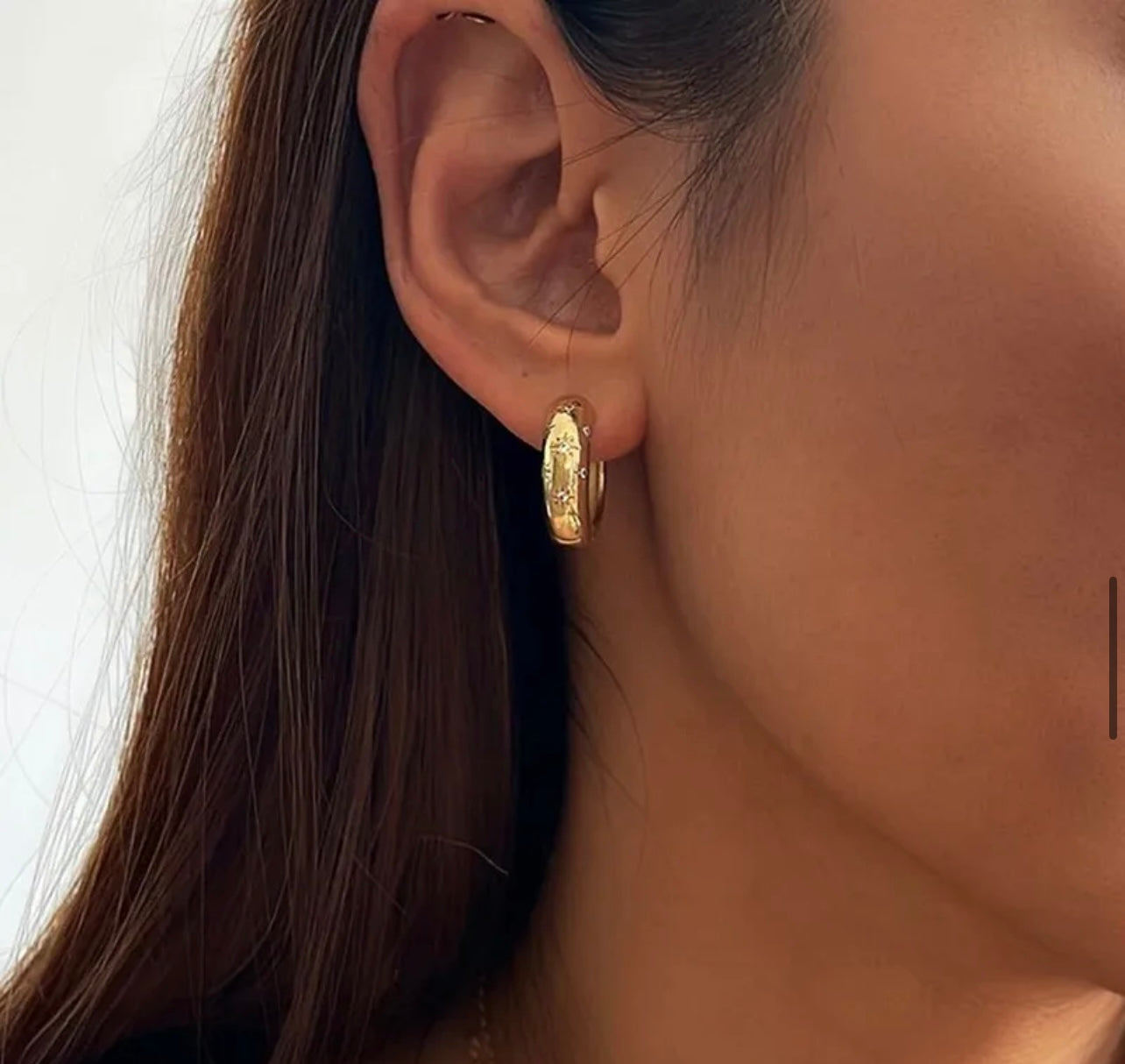 Celestial Shine Chunky Gold Hoops