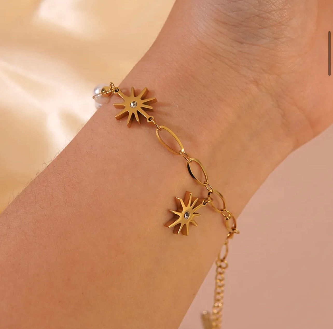 Celestial Pearl Strand Bracelet