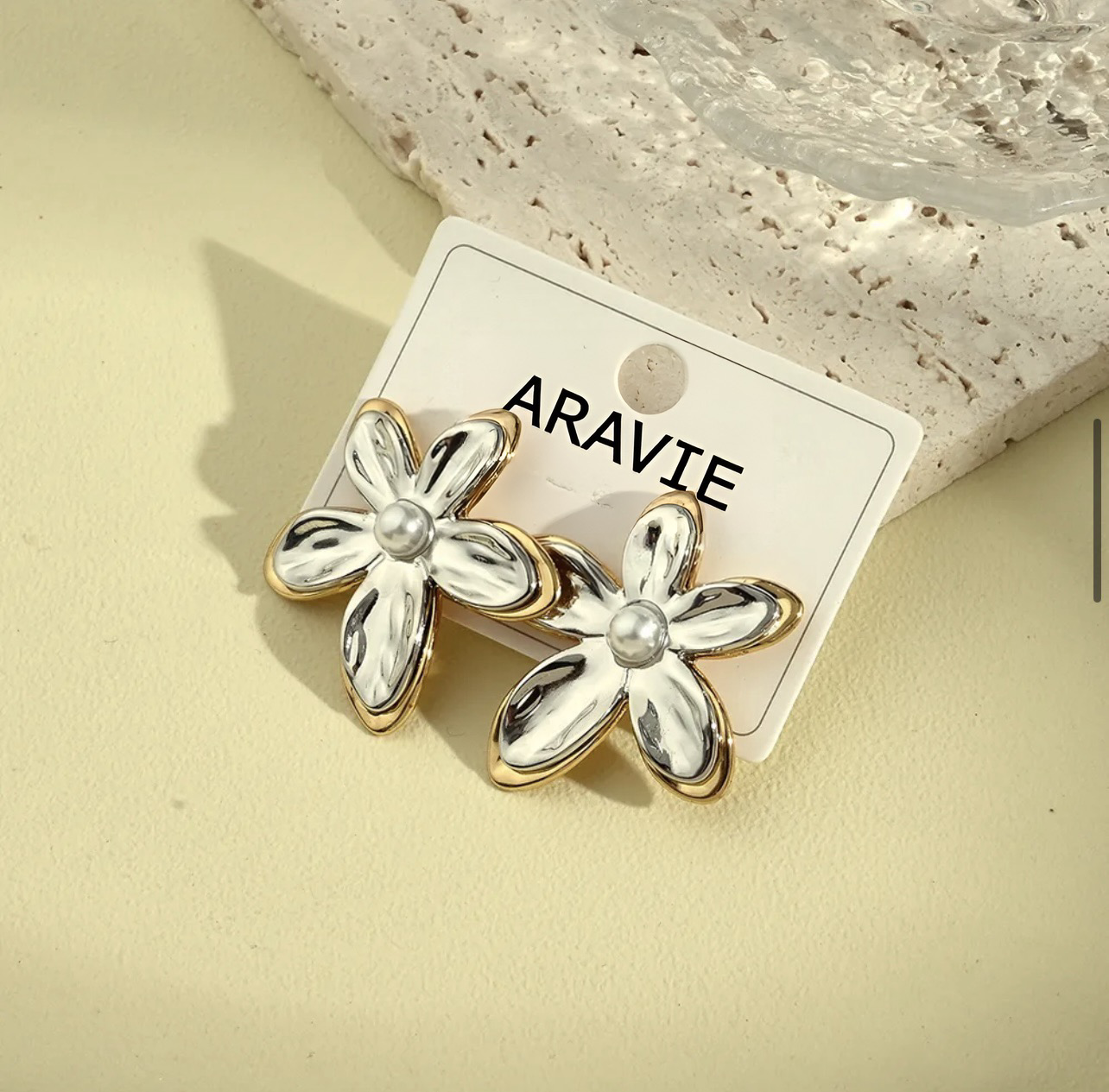 Enamel & Pearl Modern Bloom Studs