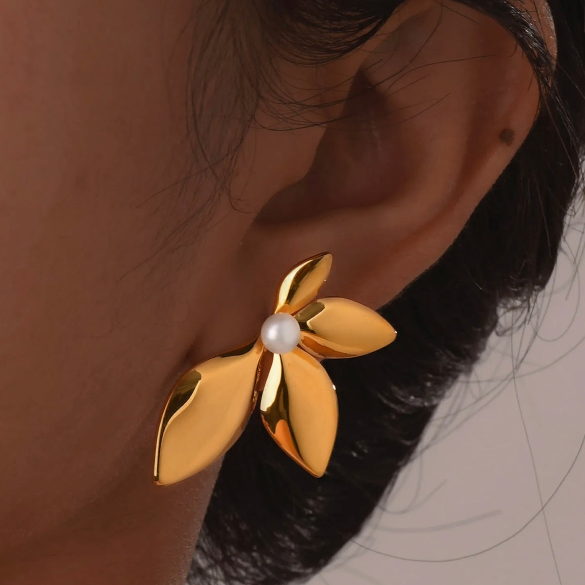 Gilded Petal Earrings