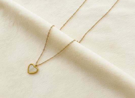 White Heart Necklace