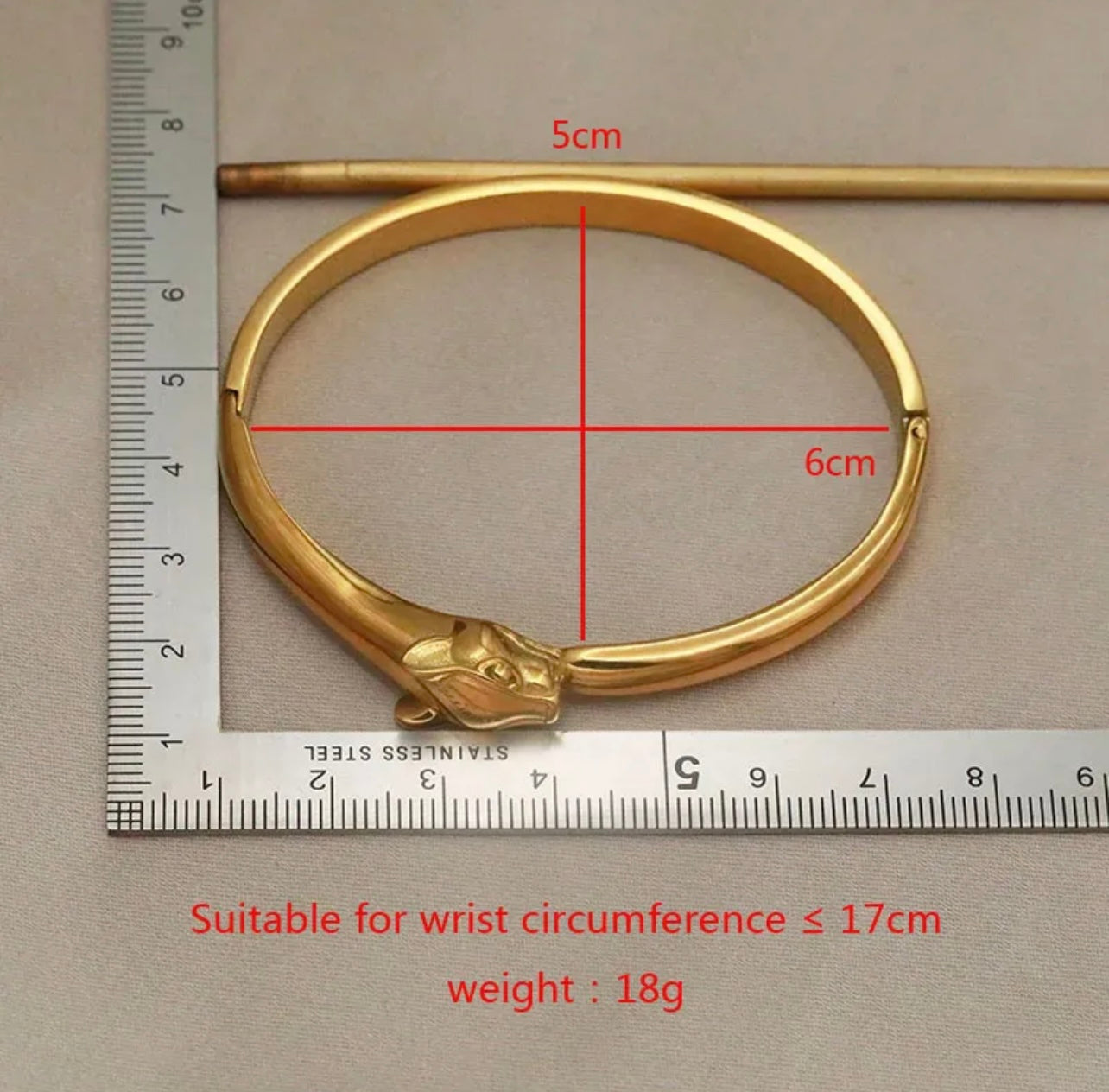 Regal Panther Bangle Bracelet