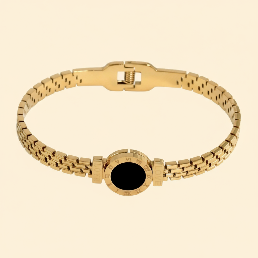 Sleek Gold Link Statement Bracelet
