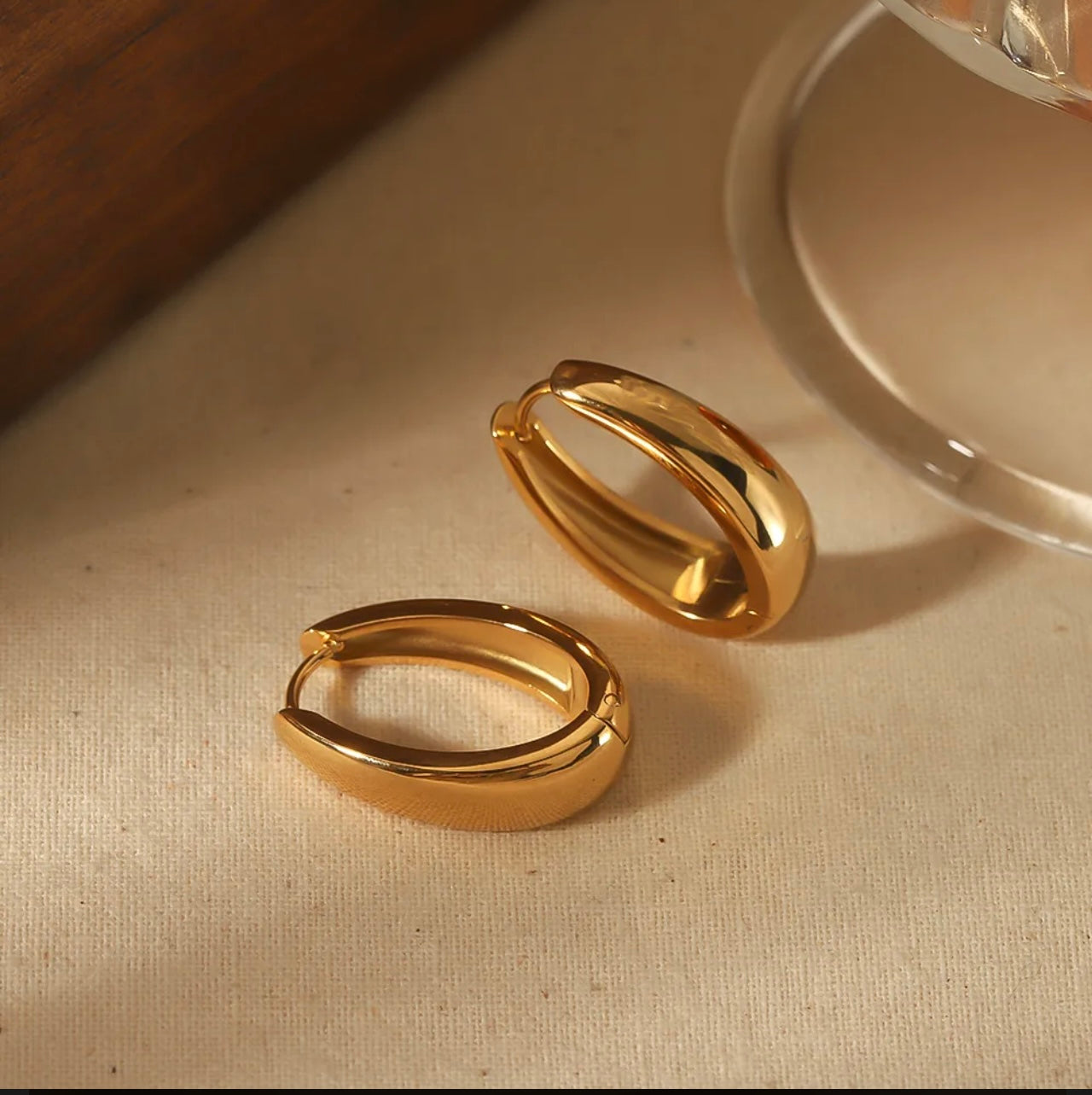 Dome Huggie Hoop Earrings