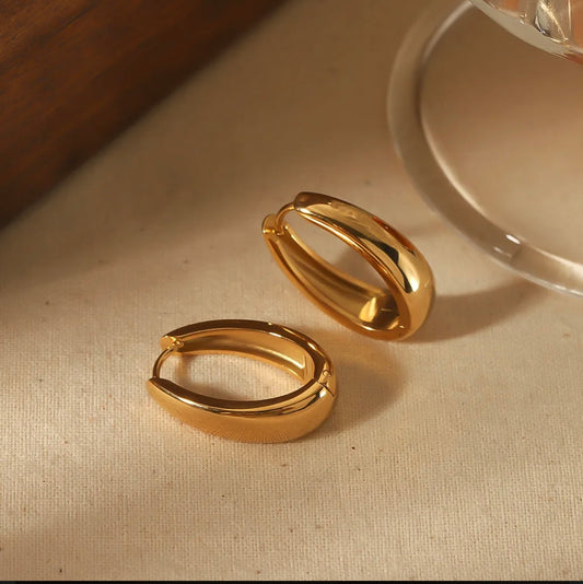 Dome Huggie Hoop Earrings