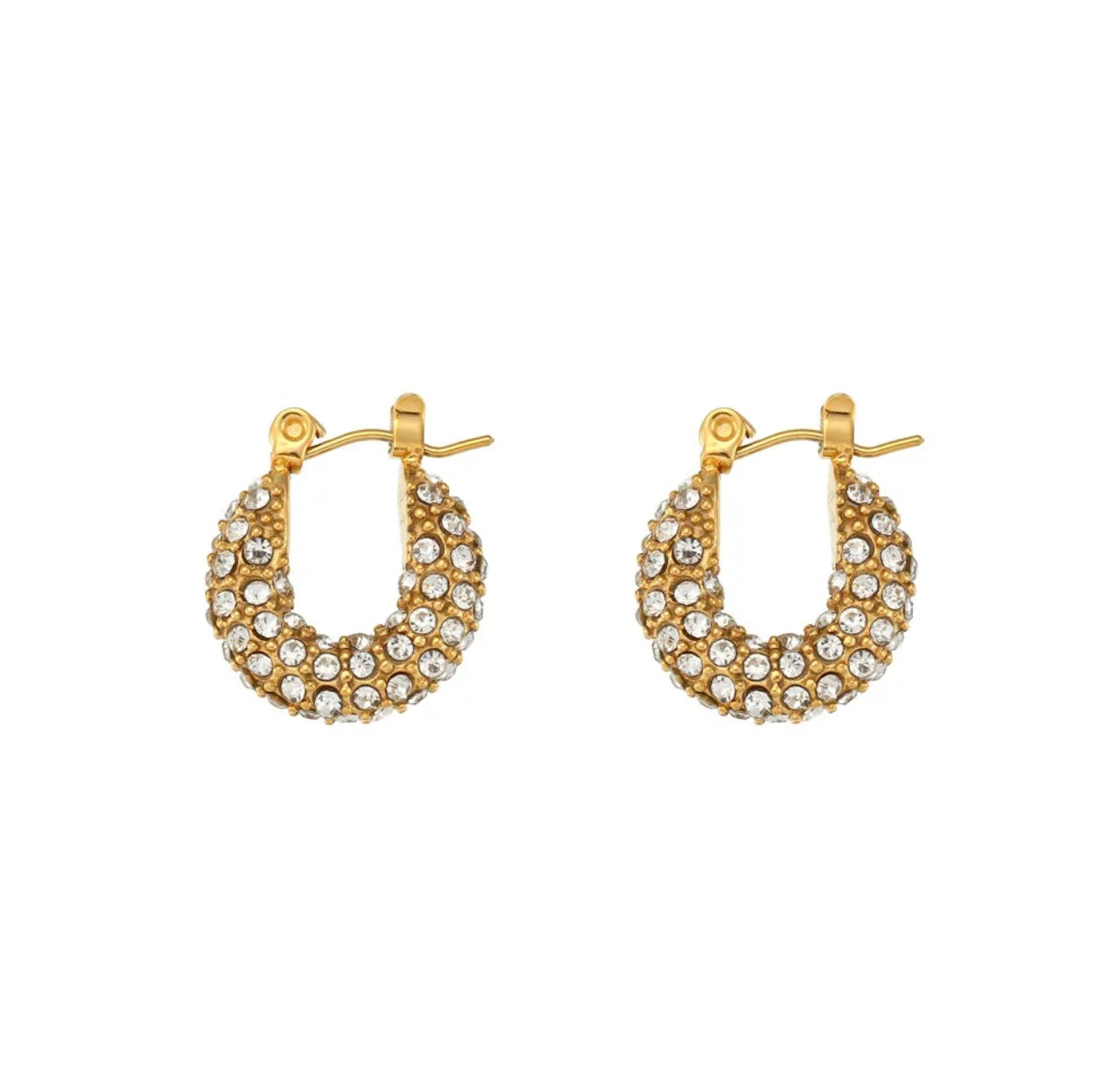 Crystal-Embellished small Hoops Earrings