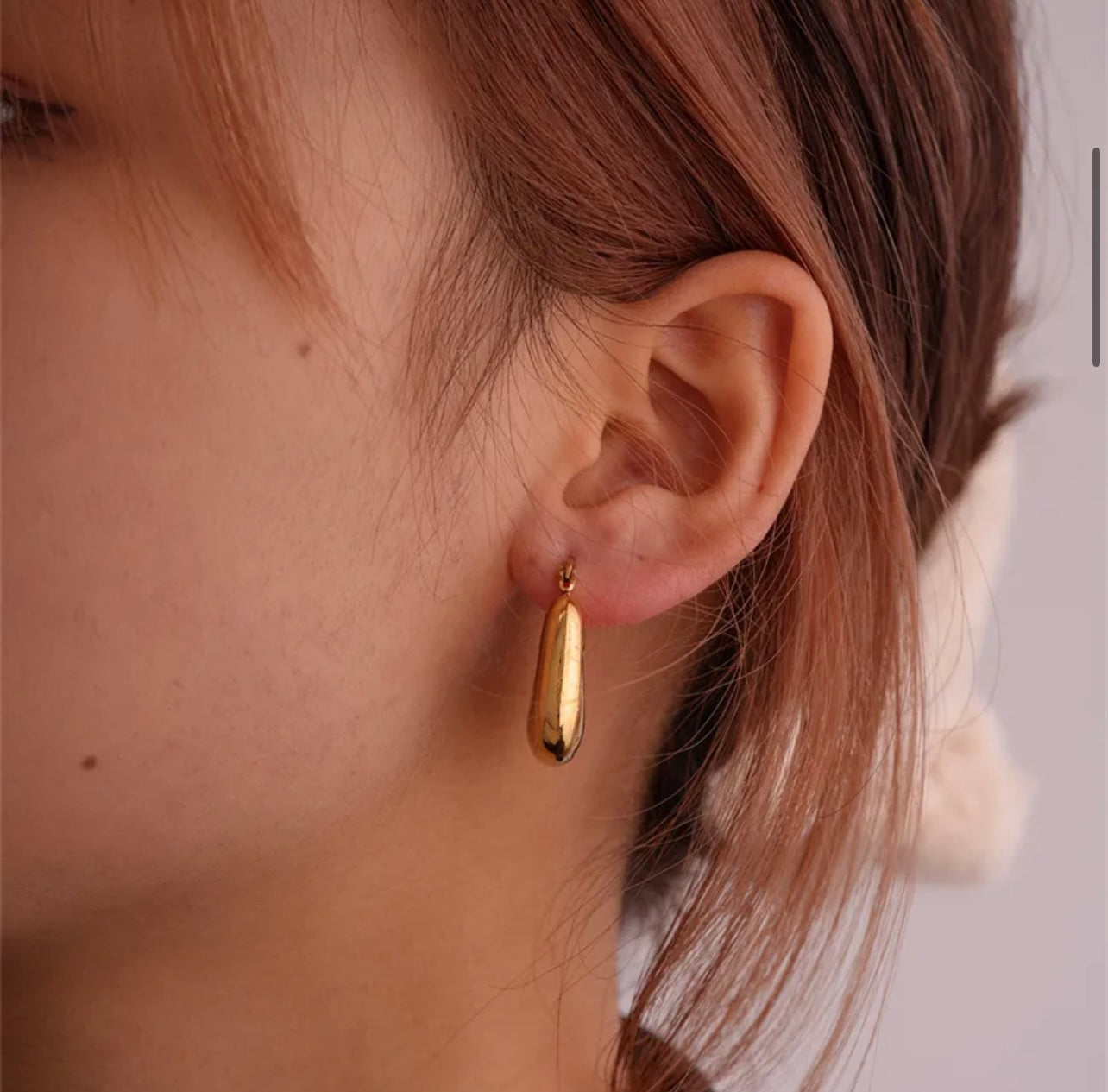 Chunky Gold U-Shape Huggie Earrings