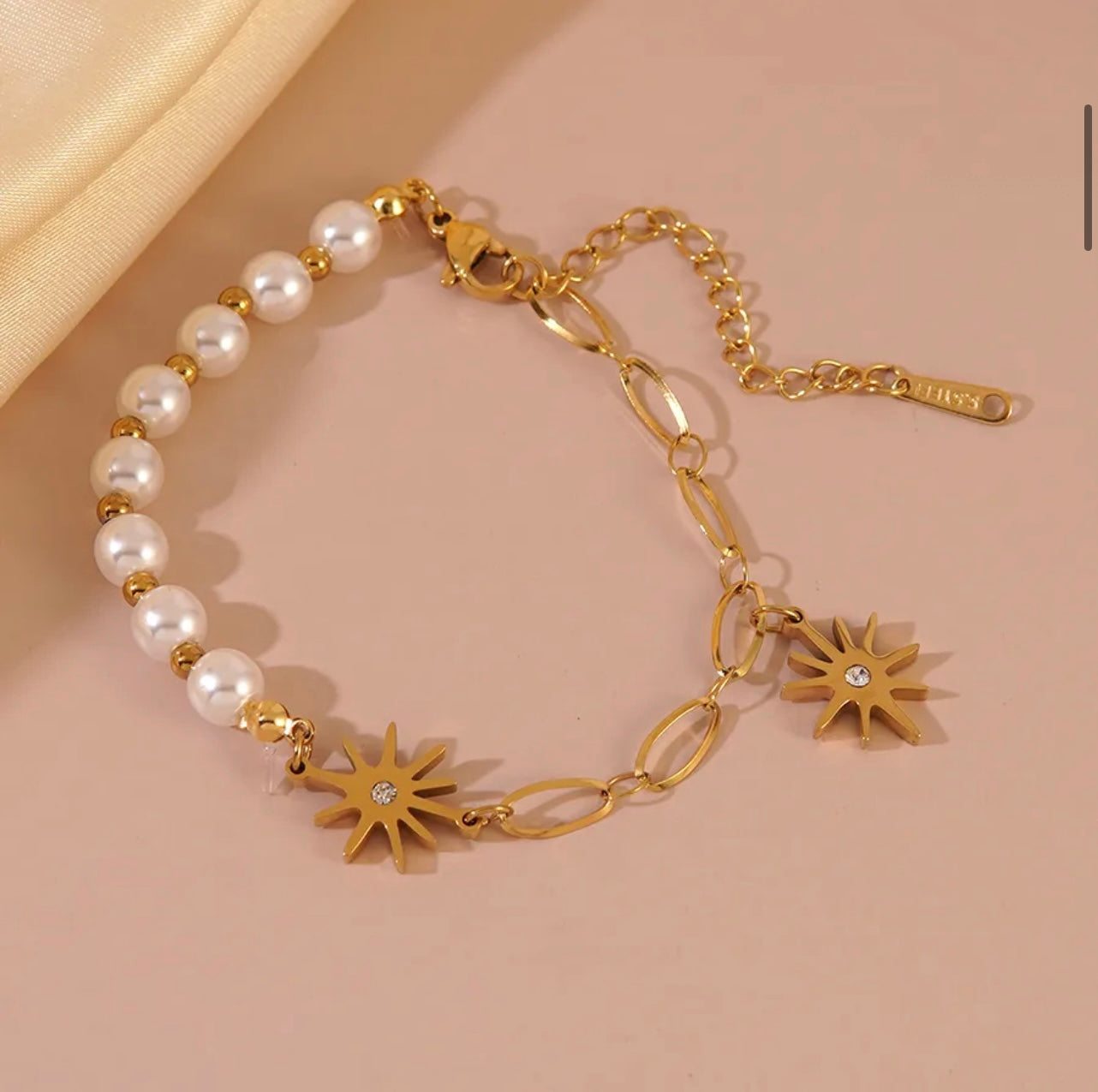 Celestial Pearl Strand Bracelet