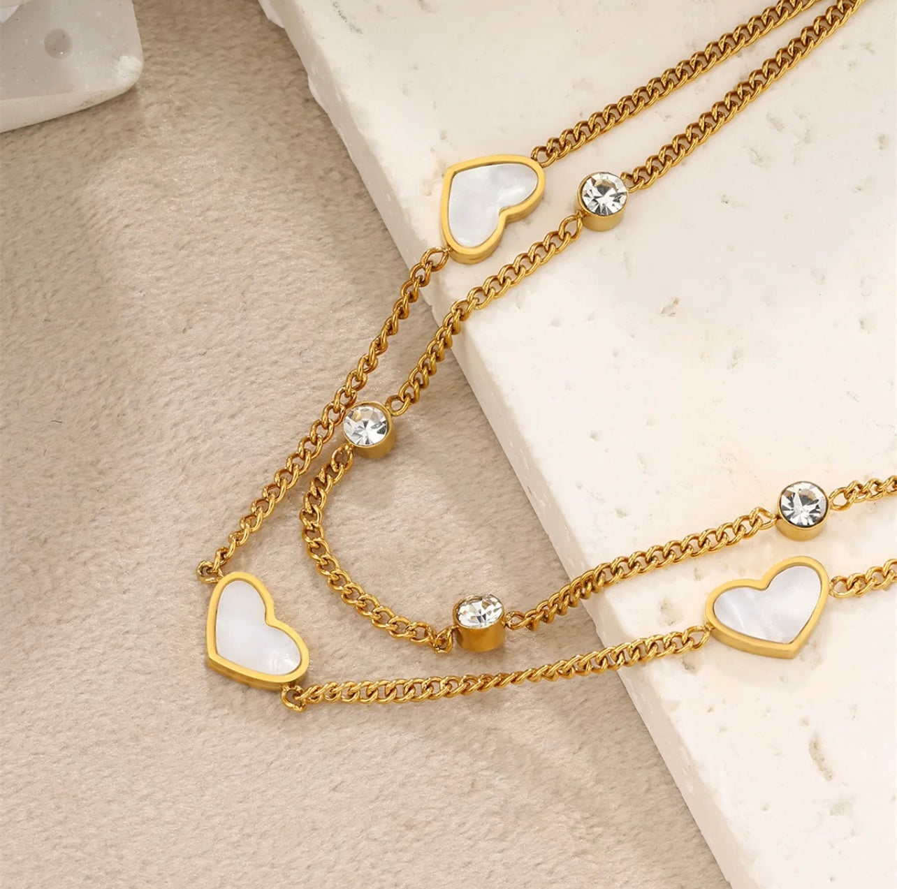 Sweetheart Sparkle Layered Bracelet