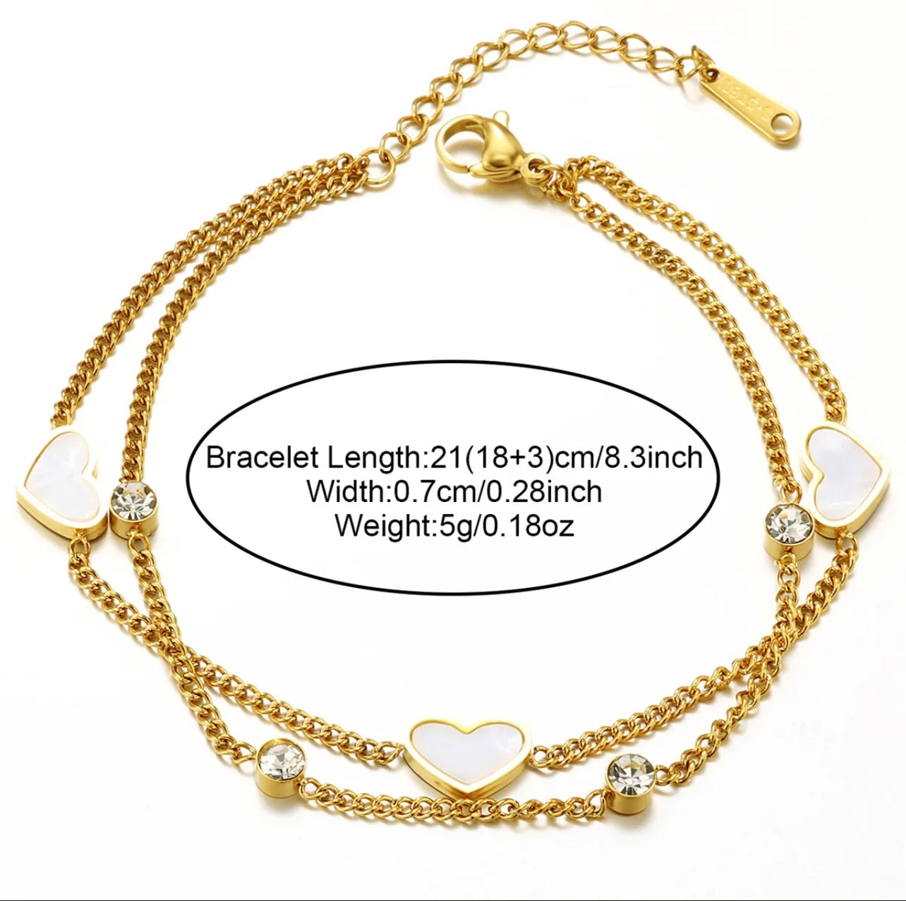 Sweetheart Sparkle Layered Bracelet
