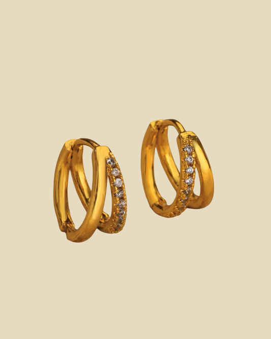 Caged Crystal C-Hoops