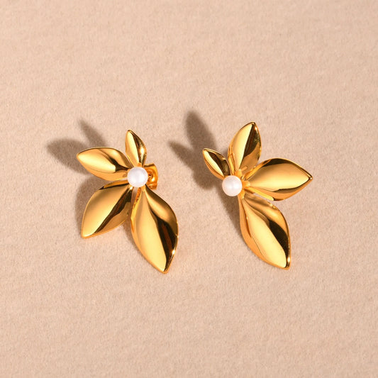 Gilded Petal Earrings