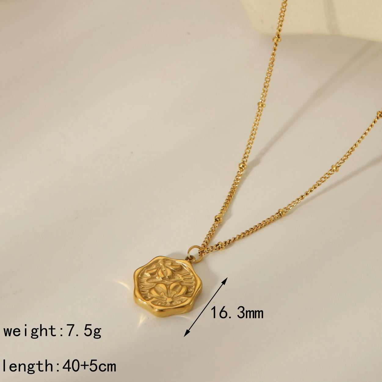Vintage Floral Medallion Necklace