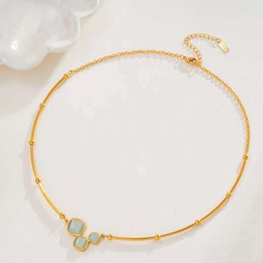 Contemporary Geometric Bar Necklace