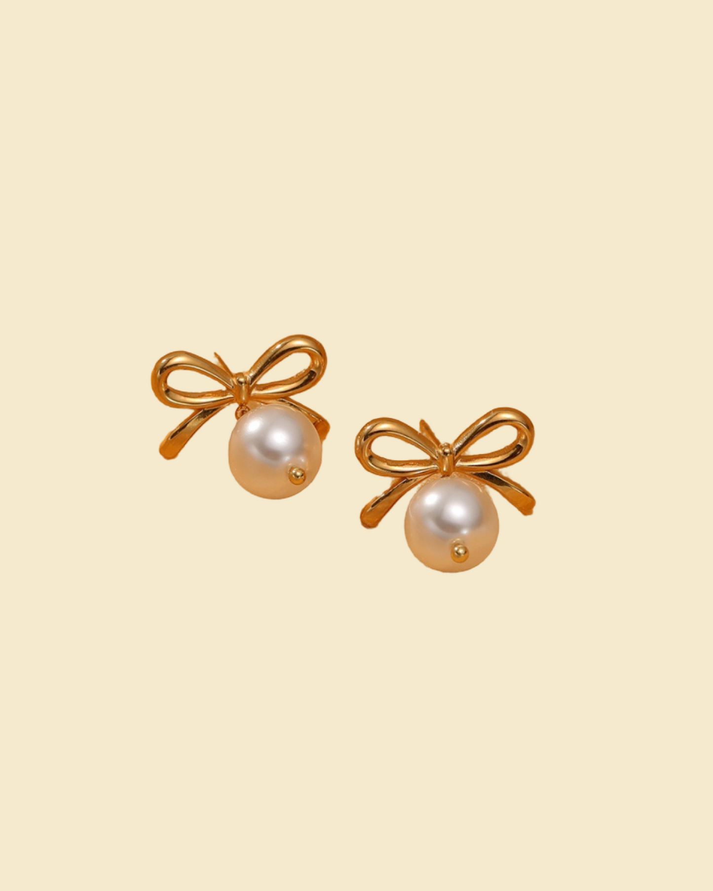 Coquette Pearl Bow Studs