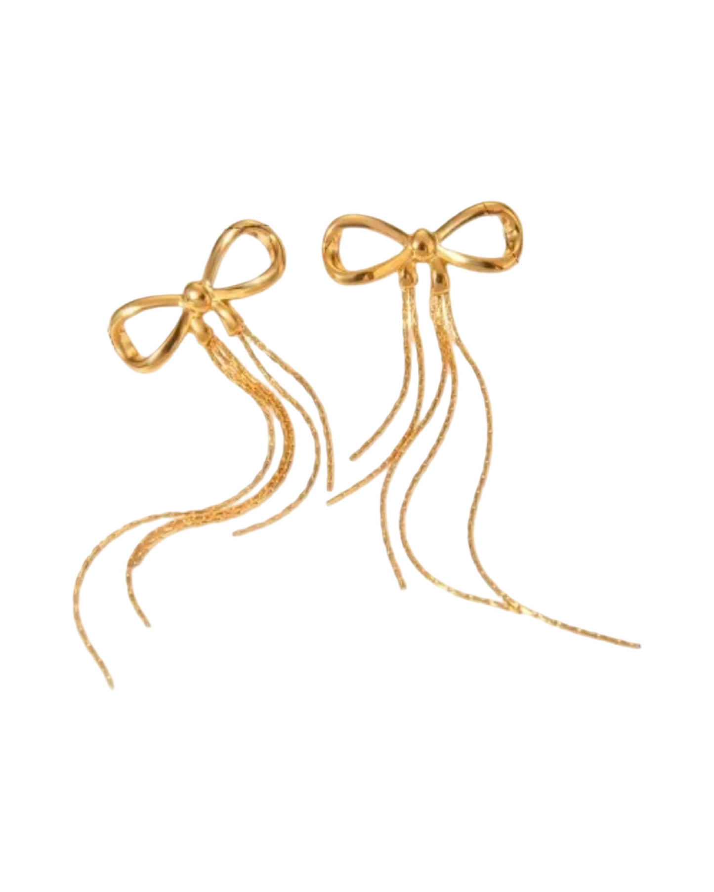 Graceful Bow Tassel Earrings