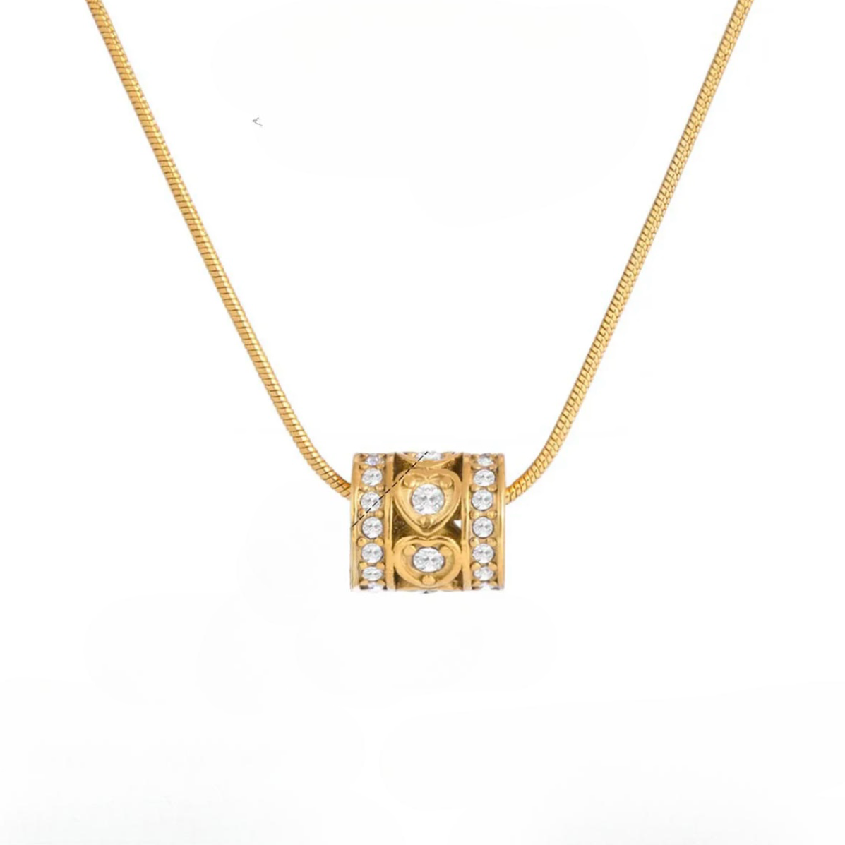 Cylindrical barrel pendant Necklace